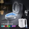 Toilet Night Light, Motion Sensor LED Night Lights,Two Modes with 8 Colors Changing Toilet Bowl Night Light for Bathroom Washroom, Perfect Detect