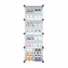 CSUNNY Plastic Integrated Shoe Shoe Box Storage Box Transparent Drawer Shoe Cabinet Multi layered Shoe Frame Home Furnishing Storage,Black,6