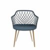 WALNUT Plastic Dining Chairs Hollow-Out Armchair Plastic Stool Creative Idea Furniture Multi-Scene (Color : D, Size : Light Grey)
