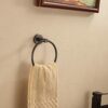 BigBig Home Bronze Towel Holder, Bathroom Towel Ring Oil Rubbed, Bath Hand Towel Rack Hanger Wall Mounted Rustic Farmhouse