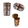 Wooden Wine Gift Box 2 Bottles Metal Ceiling Bottle Rack Vintage Display Wine Storage Holder Shelf Sitter for Kitchen Bar