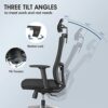 Duwinson Ergonomic Mesh Home Office Chair With Back Support, 3-Way Adjustment Armrest, Executive Desk Chair with Reclining Adjustment, Adjustable