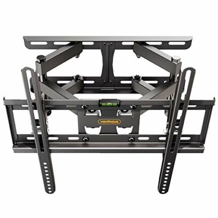 VonHaus Tilt and Swivel TV Wall Bracket for 23-56" Screens, Wall Mount w/Spirit Level, 45kg Capacity, Max VESA: 400x400mm, for Curved and Flat Sc