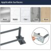 Towel Rail, No Drilling Bathroom Towel Rail Self Adhesive Wall Mounted Double Hand Towel Holder Made of 304 Brushed Stainless Steel for Bathroom