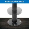 MOUNT-IT! Flat Screen TV Bolt Down Stand for Desk, Desktop, and Tabletop [23" - 43" Screens] Swivel Tabletop Mount, VESA Mount up to 200x200mm (S