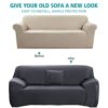 LiveGo High Stretch Sofa Covers, 2/3 Seater Ultra Soft Stylish Couch Covers for Dogs and Kids, Furniture Protector With Elastic Bottom (3 Seater,