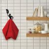 Black Towel Hook Flamenco Dancer - Decorative Wall Hook Towel Hanger for Bathroom or Kitchen - Heavy Duty Wall Mounted Space Saver with Adhesive