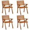 WODMB 5 Piece Garden Dining Set Solid Acacia Wood Outdoor Space with this Wooden Garden Dining Set (Color : A, Size : One size)