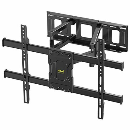 Alphamount TV Wall Bracket for 37-84 inch Flat Curved TVs up to 60kg, TV Wall Mount with Swivel Tilt and Extension, 65 Inch TV Bracket VESA 200x1