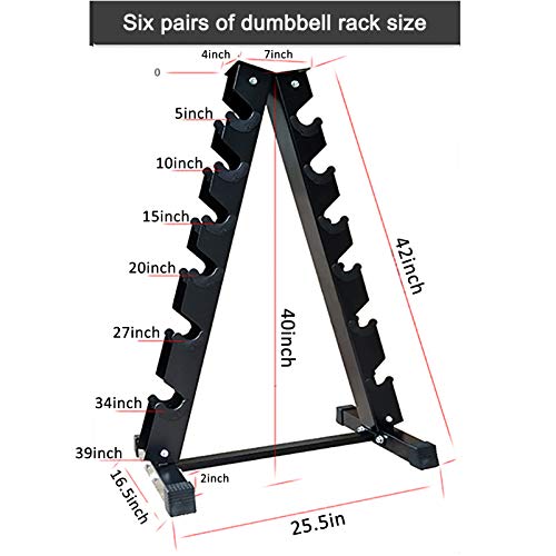 ZXYWW Weight Racks Strength Training Equipment, 6 Tier Dumbbell Rack Plate Trees for Home Gym Weight Lifting, Load-Bearing 880Lb