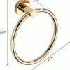RAKUTE All Copper Towel Ring, Towel Rack, Towel Hanging Towel Rail, Light Luxury Round Bathroom Hand Towel Holder Bathroom Ring