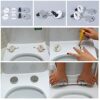 2PCS Plastic Toilet Seat Hinges Top Fixings Toilet Seat Screw Fixtures Toilet Seat Fittings Top Fix WC Hinge Blind Hole Fittings Universal Toilet