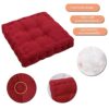 ASDF Garden Furniture Pad, Outdoor/indoor Water Thicken 2 Seater Bench And Patio Furniture Pad Cushion 55x55cm red-3