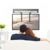 WALI SBR201 Universal Sound Bar Bracket for Mounting Above or Under TV, Fits most 32 to 70 Inch TVs, 33 Lbs Weight Capacity, Black