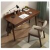 WALNUT Furniture Set Solid Wood Table And Chair Furniture Set Study Table Set 80 * 55 * 75Cm