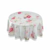 xigua Beautiful Purple Lavender Umbrella Hole Tablecloth for Outdoor, Waterproof Spillproof Round Tablecloth with Zipper, Spring & Summer Table C