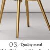 dining chair Kitchen Dining Room Furniture Chairs Modern Dining Chairs Set Of 4 Kitchen Living Room Chairs Artificial Leather Soft Seat and Golde