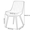 dining chair Kitchen Dining Room Furniture Chairs Living Dining Chairs Set Of 6 Kitchen Chairs with PU Cushion Seat Back Modern Mid Century Livin