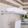 XHALERY 60cm Towel Rails Wall Mounted Bathroom Towel Rack,Used In Kitchen Toilet Hotel Office,Bright Brushed Space Aluminum