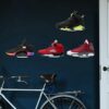 Srrrwunti 9 Pcs Clear Acrylic Floating Shelves for Wall Mount,Shoe Shelves Floating Sneaker Display Show Shelf