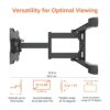 Amazon Basics Full-Motion TV Wall Mount With Horizontal Post-Installation Levelling For 32" to 86" TVs, Black
