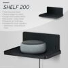 Screwless Extra Wide Floating Shelf Mount for Security Cameras Baby Monitors Speakers Plants Toys & More, Universal Holder Strong Adhesive Easy t