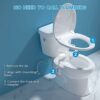 BYRISON Bidet Attachment for Toilet UK, Ultra-Slim Bidet with Dual Nozzle (Feminine/Posterior Wash),WC Toilet Seat Bidet with Brass Inlet and Met