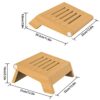 Heuffe Toilet Stool, Foldable Poop Stool Squat Adult for Bathroom, Wood Pooping Stool Folding, Squatting Bathroom Potty Stool with Anti-Slip Stri