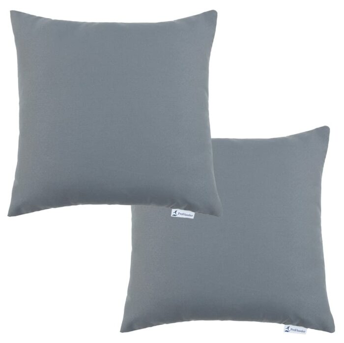 Proheeder Waterproof Outdoor Scatter Cushion Covers 45 x 45cm - Set of 4 Water Resistant Decorative Square Patio, Bench, Tent, Balcony and sofa G
