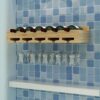 EYLINK Wall Shelf Creative Solid Wood Wine Glass Rack/Bottle Rack, Restaurant And Bar Upside Down Wine Rack, Wall-Mounted Storage Rack That Can B