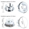 6 Pack Kitchen Bathroom Washing Basin Sink Overflow Covers & Rings, Chrome Plating Round Sink Overflow Cap, Cover Insert in Hole Spares(3 Rings &