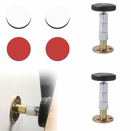 sinwec 2 Pcs Adjustable Headboard Stoppers Sturdy Durable Each with 1 Self Adhesive VHB Stickers & EVA Mats Bed Frame Gap Anti Shake Stabilizer f
