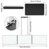 Auptiz Tri-fold Vanity Hanging Mirror(Foldable), with Touch Switch & LED Lighting- Dimmable and Adjustable Height Brackets, for Makeup/Washing/Ha