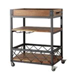 SDFGH Restaurant Food Delivery Cart Hotel Clubhouse Wine Cart Trolley Service Cart Drink Tea Trolley Kitchen Cart (Color : B, Size : 80 * 40 * 75