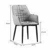 dining chair Kitchen Dining Room Furniture Chairs Dining Chairs Set Of 2 Living Room Armchair Water Proof PU Leather Kitchen Chair With Metal Leg