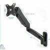 VIVO Height Adjustable Pneumatic Extended Arm Single Monitor Wall Mount, Full Motion Articulating, Fits 17 to 27 inch Screen, Black, MOUNT-V001G