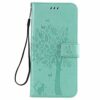 Thoankj Samsung A34 5G Phone Case, PU Leather Flip Notebook Wallet Cover Embossed Cat Tree with Magnetic Stand Card Holder Slot Folio Soft TPU Bu