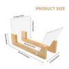 AZKEEGREY 2Pack Clear Vinyl Record Storage Holder, Wooden Base Vinyl holder Stand Display for Desktop Album Storage LP CD, DVD