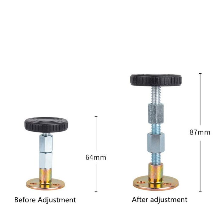 CONGGUAN 2 Pieces Anti-Shake Fixer with Adjustable Threaded Bed Frame Anti-Shake Tool Headboard Stopper Use for Home Room Bed Furniture Wall Supp