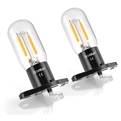 Bonlux 3W Z187 Microwave Led Bulb,5000k Cold White Vertical Right T170 Base 3W Oven Filament LED Lamp,25W Oven Bulb Fit for Samsung, Panasonic Mi