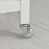 BHVXW Kitchen Storage Serving Trolley Cart With Stainless Steel Worktop Easy to Clean