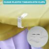 24Pcs Table Cloth Holder Clips, Plastic Picnic Table Clips for Tablecloth, 2Size Tablecloth Clips for Outdoor Picnic Tables, Table Skirt Clip Tab
