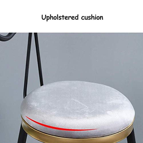 SDFGH Bar Stool Chairs High Chair Simple Wrought Iron Bar Chair Gold Stool Dining Chair Nordic Pub Accessories Leisure