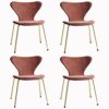 dining chair Kitchen Dining Room Furniture Chairs Dining Chairs Set Of 4 with Metal Legs Velvet Seat And Backrests Kitchen Living Room Lounge Cha