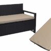 A ATH COLLECTION 100% Waterproof 2 3 4 Seater Indoor & Outdoor Bench Cushion Seat Pads for Lawn & Garden, Patio, Office, Coffee Shop with Removab