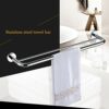 Towel Rack Double Towel Bar Stainless Steel Multifunctional Towel Rail Wall Mounted Bathroom Towel Shelf Polished Chrome Plated Anti Rust Towel H