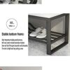 Shoe Bench with Seat Cushion Hallway/Entryway Storage Unit Bench Cabinet 2 Tiers Shoe Rack 80/100/120cm(Size:80cm/31.5in,Color:White)