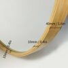 4VWIN Bamboo Frame Circle Mirror Wall-mounted Round Entryways, Bathrooms, Livingrooms (60*60cm Round, Bamboo Framed)