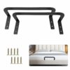 DIYYILIF 2 Pcs Mattress Retainer Bar, Black Metal Mattress Holder in Place to Keep Mattress from Sliding, Mattress Slide Stopper for Wooden Bed F