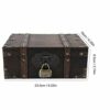 Decorative Treasure Jewelry Chest, Chest Box Case Vintage Wooden Jewelry Box, Treasure Jewelry Chest Treasure Chest, for Books Jewelry Home(#1)